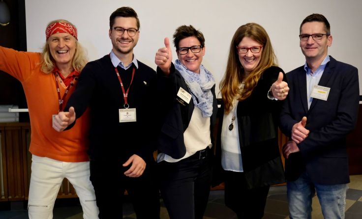 (V.l.) Kaltenreiner, Eigner, Neumann, Dörfler und Eder. Foto: Brunbauer