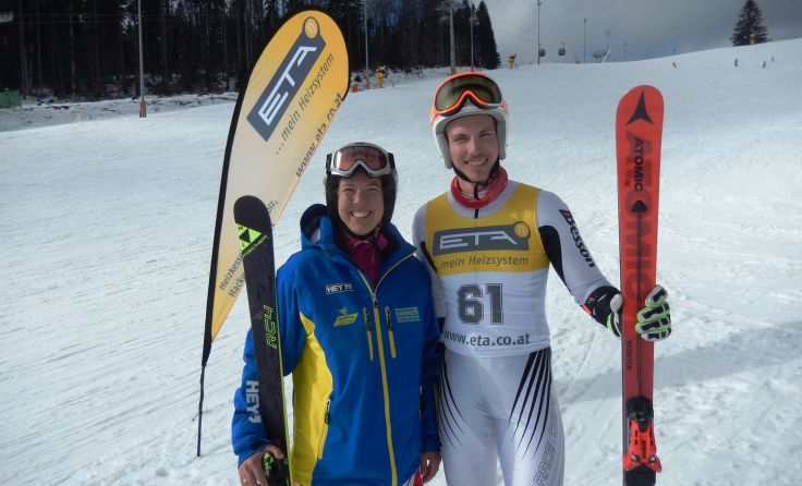 Die Cup-Sieger Martina Reißenweber und David Rupertsberger (v. l.). Foto: Karl Trinkfass