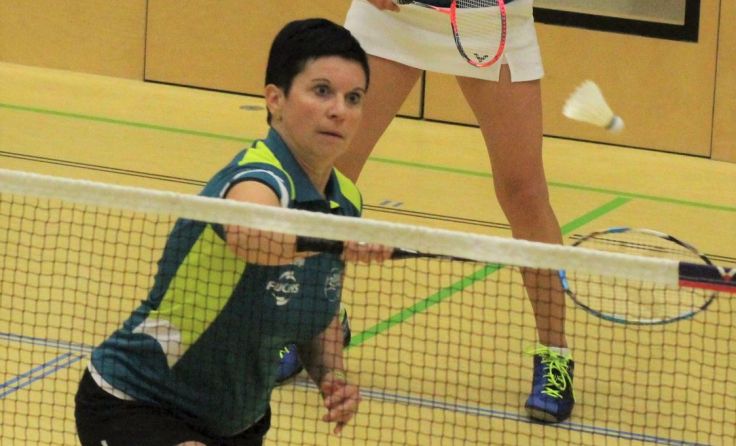 Tina Füreder und Iris Freimüller beim Damendoppel Foto: BC Alkoven