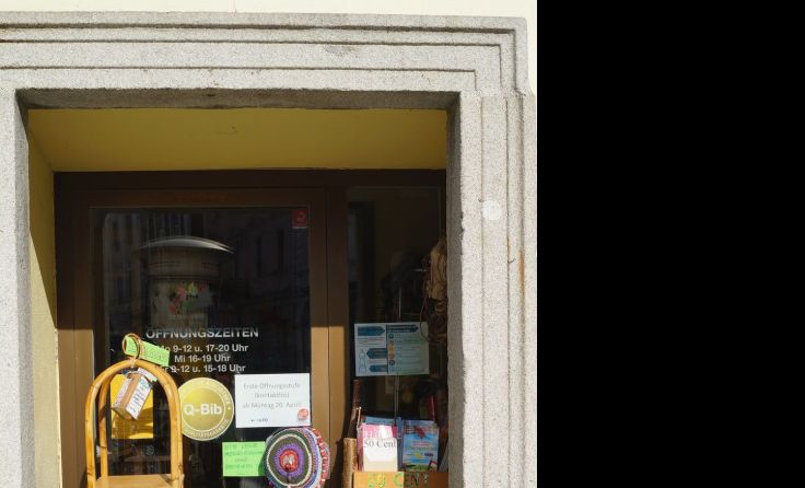 Die Rückgabe- und Verleihstation der Stadtbücherei. Foto: Stadtbücherei Eferding. 