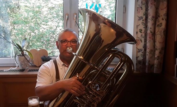 Rupert Diesenberger vom Musikverein Haag war dabei. Foto:MV Haag