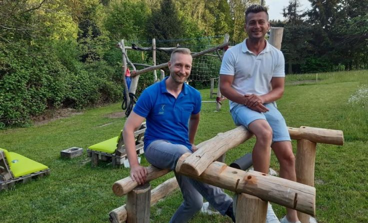 Laurenz Mayrhofer und Sedin Basic (v.l.) am Kraftplatz. Foto: Privat