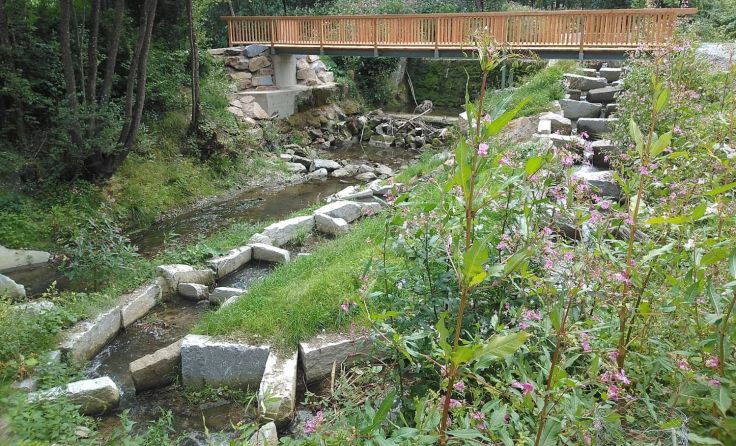 Die neue Fischaufstiegsanlage neben der Furthmühle ist fertig. Foto: Furthmühle Pram
