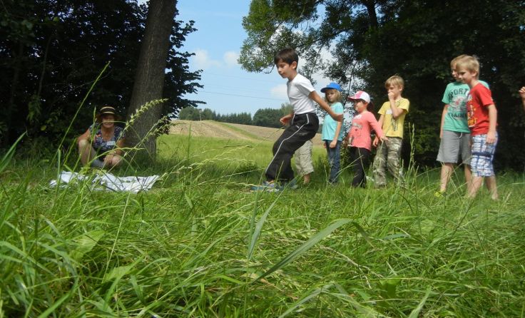 Kinder können im Ferienprogramm Naturdetektive sein. Foto: Naturpark Obst-Hügel-Land