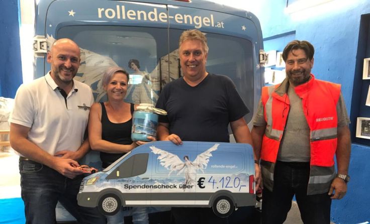 4.120 Euro konnten an die rollenden Engel übergeben werden. (Foto: Privat)