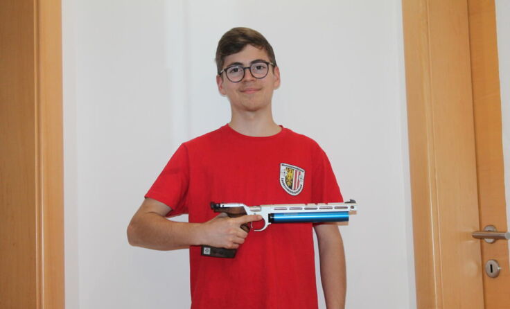 Adrian Langs Hobby sind Luftpistolen. (Foto: LHackl)
