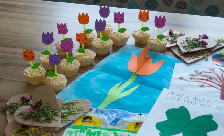 Die Kinderfreunde bastelten für die Bewohner des Betreubaren Wohnens. (Foto: Kinderfreunde Molln)