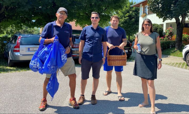 (v.l.) Ewald Schnötzinger, Christoph Colak, André Schachner, Doris Kobler (Foto: FPÖ)