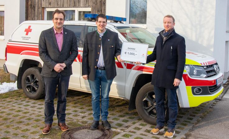 (v.l.) Egon Graßegger und Peter Graßegger und Alexander Kaineder (Foto: Rotes Kreuz)
