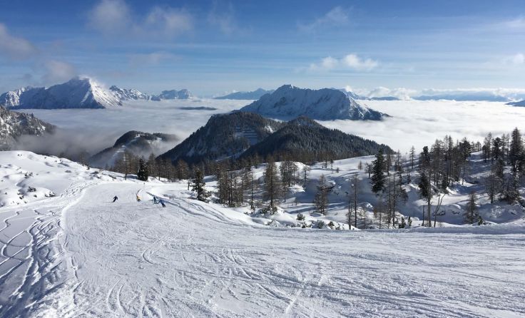 Paradiesische Schneeverhältnisse auf der Wurzeralm (Foto: HiWu)