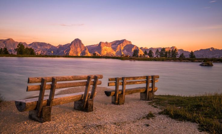Bergglühen am Schafkogelsee (Foto: Bernhard Paschinger)