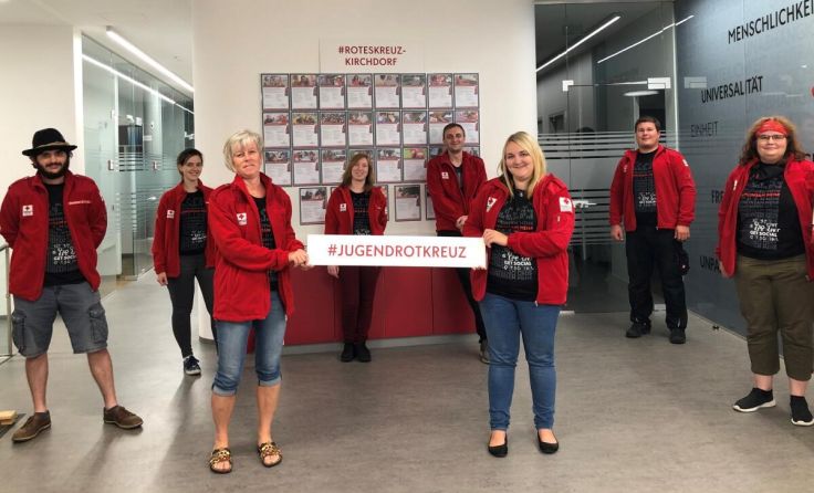 Ein Teil der Jugendgruppenbetreuer im Bezirk Kirchdorf. (Foto: ÖRK Kirchdorf / Steinebrunner)