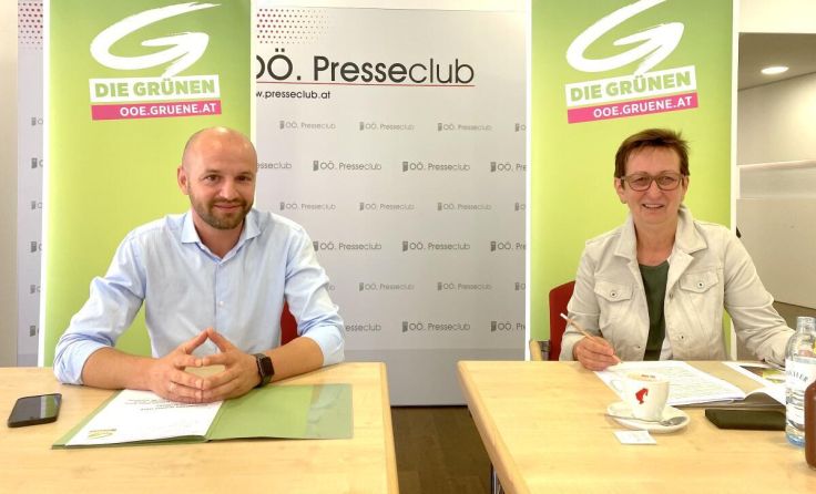 Severin Mayr und Ulrike Schwarz (Foto: Grüne OÖ)
