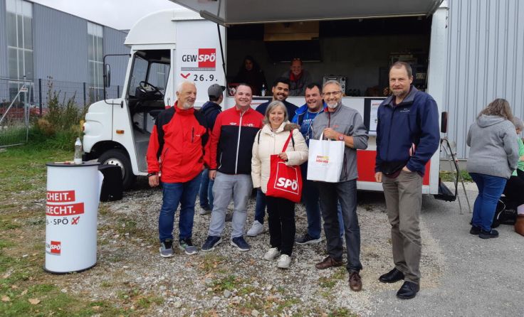 Der Foodtruck bei der Firma Greiner BioOne in Kremsmünster (Foto: Gew. in der SPÖ)