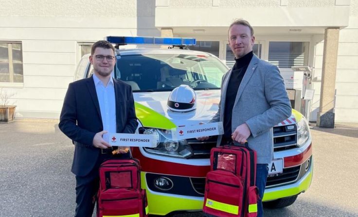 Patrick Schoiswohl und Alexander Kaineder (v.l.) (Foto: Rotes Kreuz Kirchdorf)