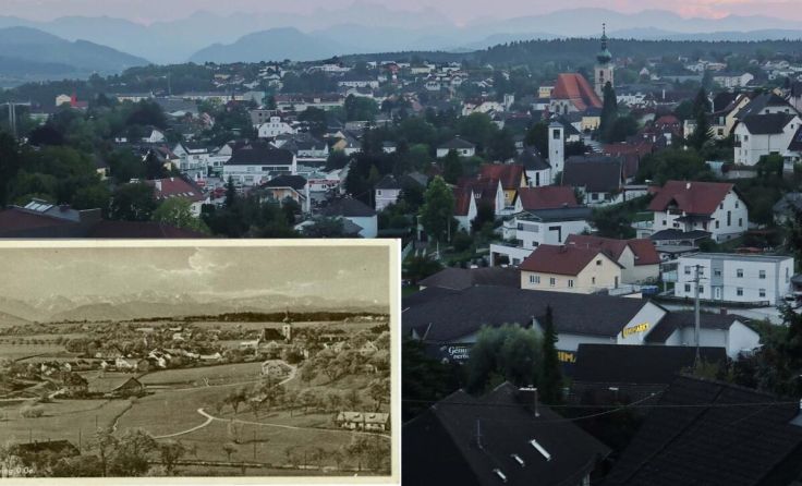 Sierning einst und jetzt - dazwischen liegen 90 Jahre (Foto: Erwin Brunmayr)