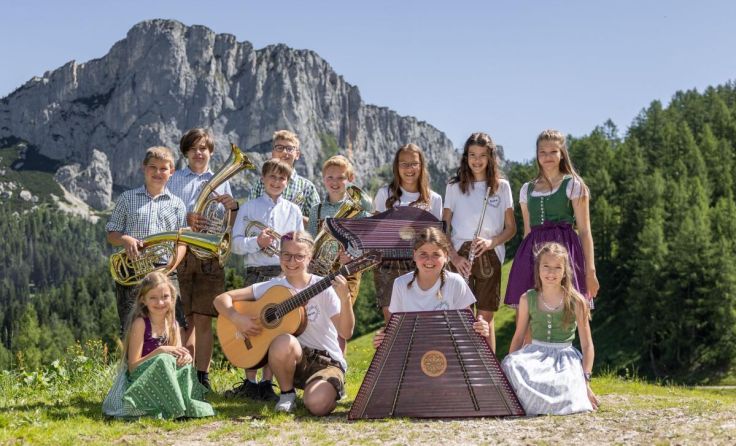 Groß aufgespielt wird beim Musikschulfest auf der Wurzeralm. (Foto: Hinterramskogler)