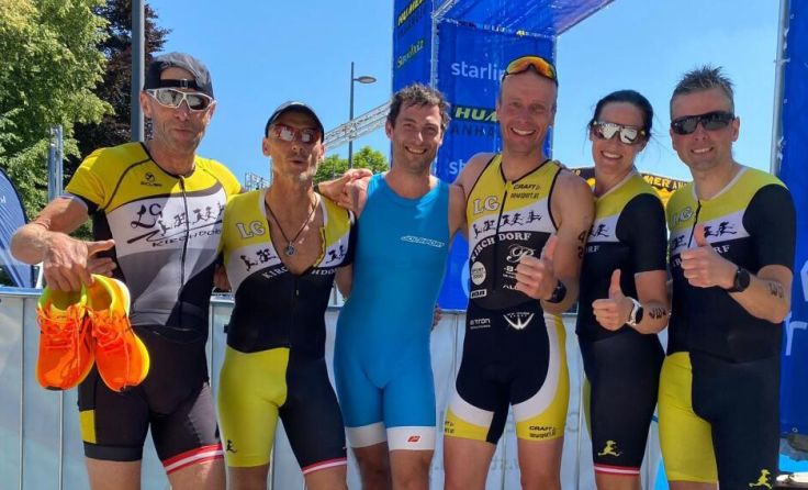 Die Athleten der LG Kirchdorf beim Triathlon in Wels (Foto: privat)