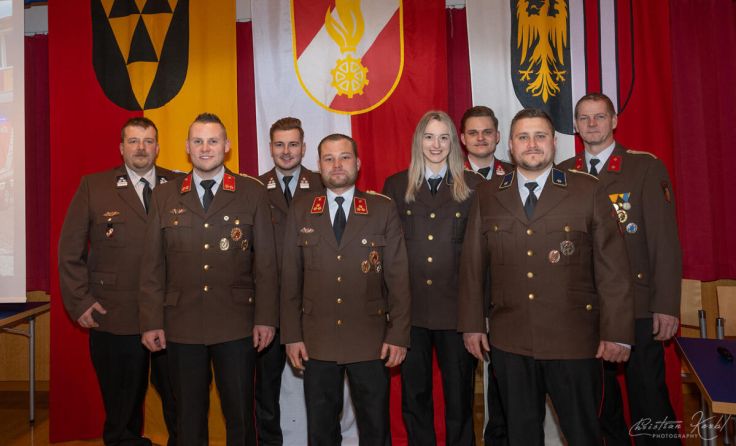 Das aktuelle Kommando der Freiwilligen Feuerwehr Steyrling (Foto: Christian Kerbl)