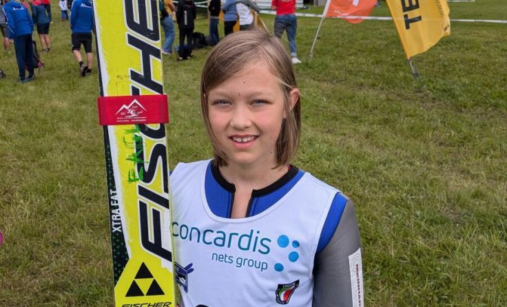 Viktoria van der Heijden nahm an ihrer ersten Kindervierschanzentournee teil. (Foto: privat)