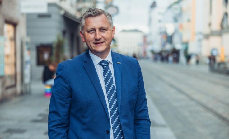 Reinhold Binder, Bundesvorsitzenden der Gewerkschaft (Foto: MecGreenie)