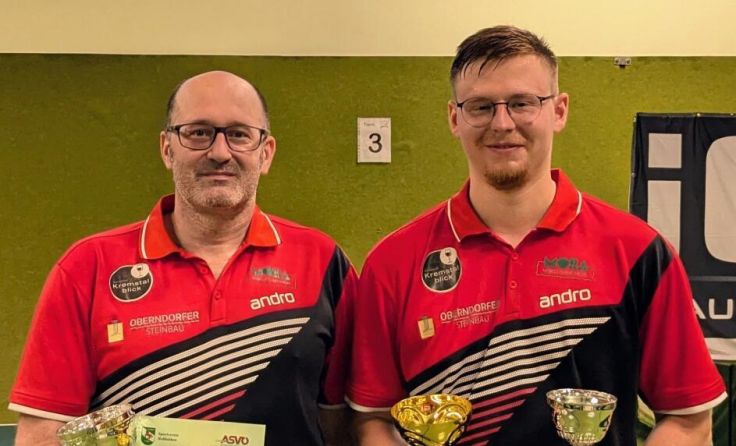 Patrick Kefer mit Doppelpartner Thomas Brunmayr (Foto: Tus Raiffeisen Kremsmünster)