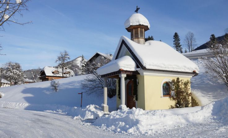 Die winterliche Barbara Kapelle in der Mollner Ramsau (Foto: Alfred Spannring)