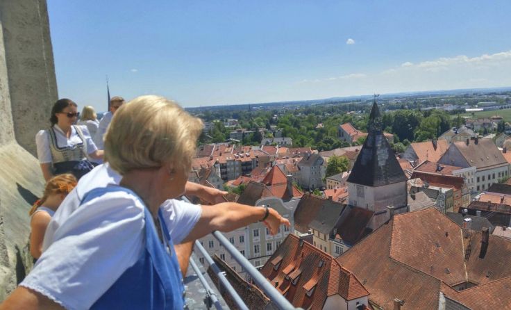 Der Blick vom Kirchturm von St. Stephan eröffnet ungeahnte Perspektiven.Foto: Michael Plasounig