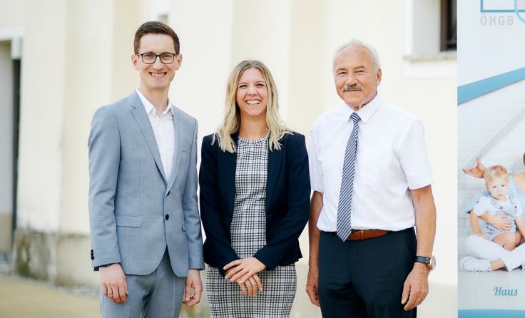V. l.: Christoph Zellner, Carina Peterseil und Josef Stranzinger Foto: ÖHGB Braunau