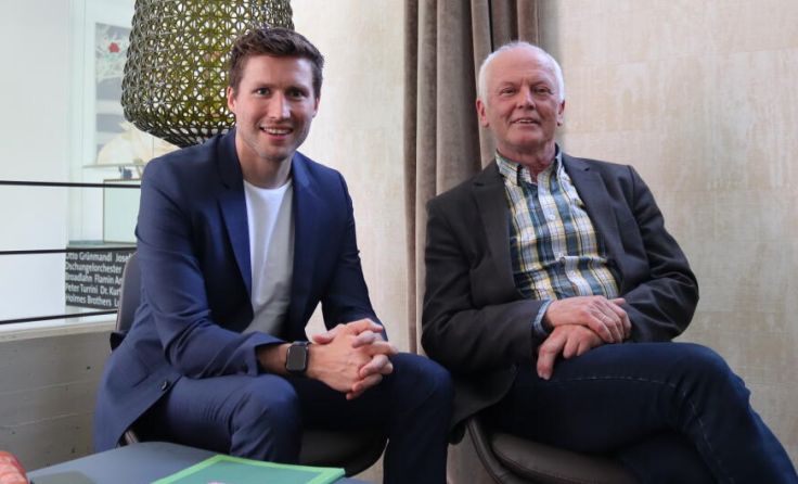 David Stögmüller (l.) und Johann Winkelmeier wollen eine raschere Energiewende. (Foto: Tips)