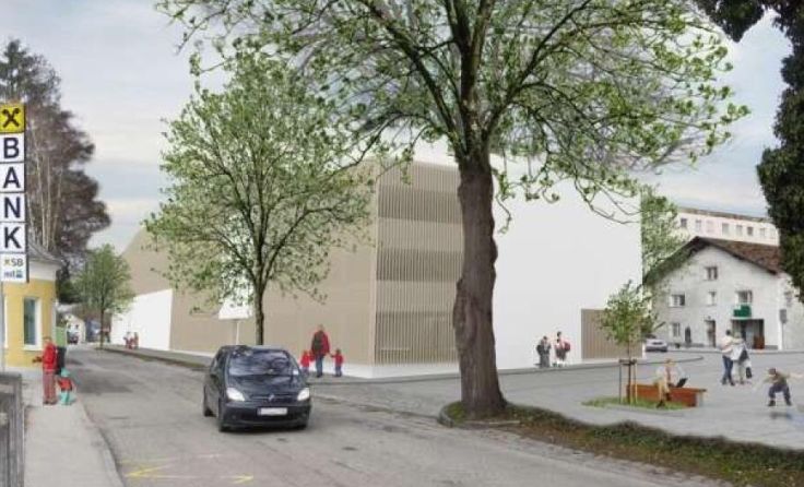 Der zweite Bauteil des Parkhauses soll Mitte 2023 in Betrieb gehen. (Foto: Parkhaus Braunau GmbH)