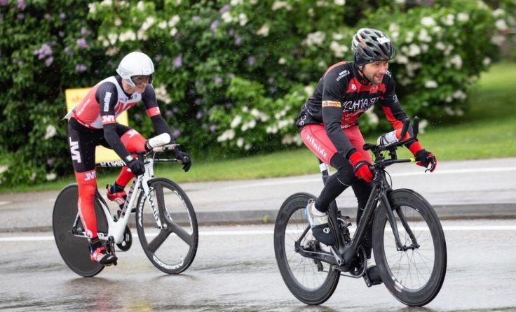 Beim Sprinttriathlon beträgt die Radstrecke 29 Kilometer. (Foto: Christian Veselka)
