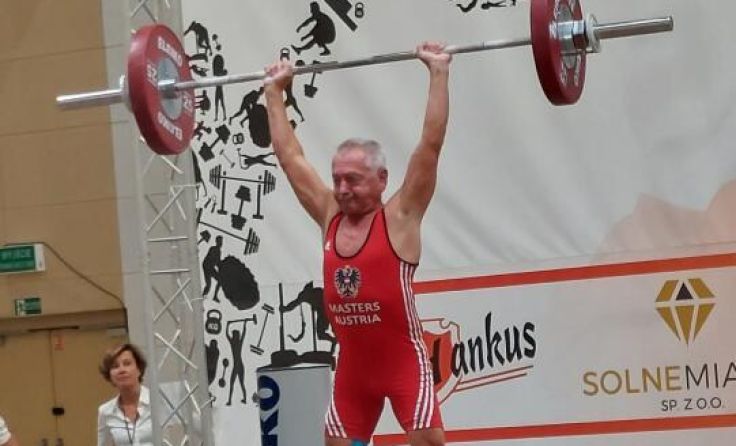 Johann Anglberger schaffte beim Stoßen 76 kg. (Foto: Josefine Anglberger)