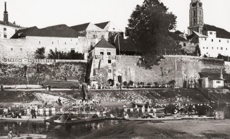 Ein Foto von der Innschifffahrt in Braunau von 1925 (Foto: August Kreuz)