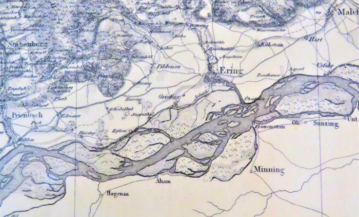 So wurde der Inn auf einer Karte um 1800 dargestellt. (Foto: Verbund AG)