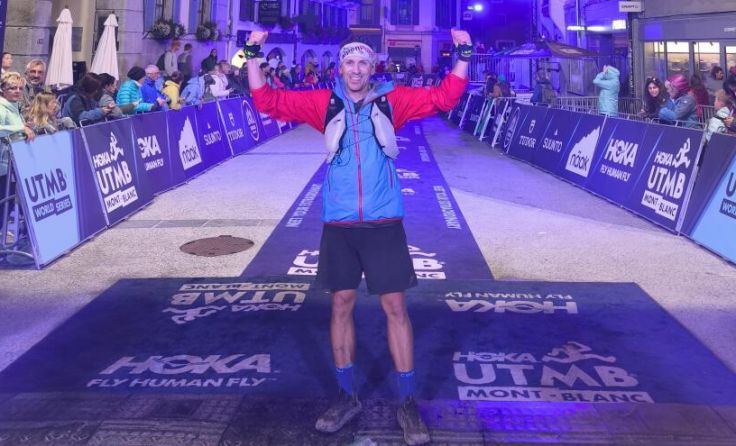 Die Freude beim Zieleinlauf in Chamonix war bei Philip Kobler groß. (Foto: Kobler)