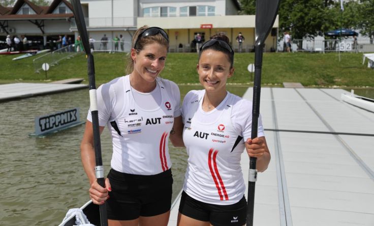 Das Kanu-Duo Schwarz (l.) und Lehaci erreichte das A-Finale über 500 Meter. (Foto: Canoesport)
