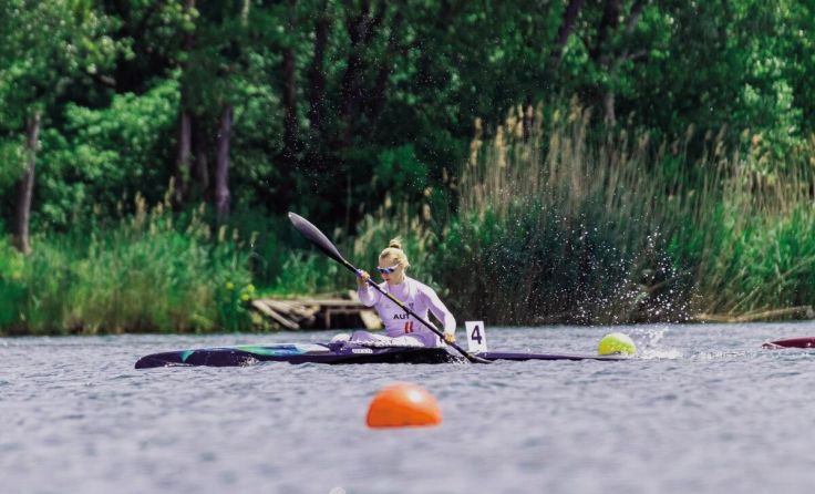 Verena Bratislava rudert beim EKRV. (Foto: Mario Siegl)