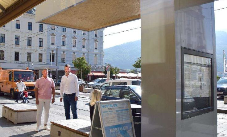 Die neuen Regendächer bei der Haltestelle Foto: Stadtamt Gmunden