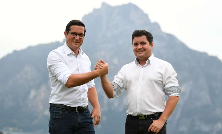 Vizebürgermeister Andreas Moser und Bürgermeister Christoph Schragl Foto: Klemens Fellner