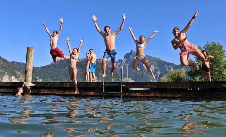 Die Temperaturen laden zum Baden ein. (Foto: Hörmandinger)