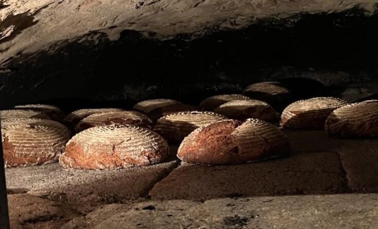Fertige Brotlaibe im Backofen der Anzenaumühle (Foto: Anzenaumühle)
