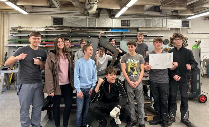Die Schüler haben die Skulptur aus Stahl gefertigt. (Foto: HTL Vöcklabruck)