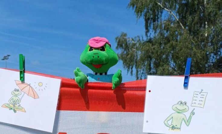 Der Banner der ASKÖ Landesorganisation, die den Kursus abwickelte (Foto: SPÖ Frankenmarkt)