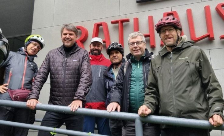 Die Gruppe erkundete die Infrastruktur in Vorarlberg. (Foto: Fahr!Rad-Gruppe)