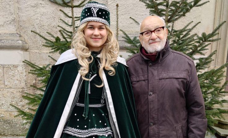Sophie Buchberger und Geburtstagskind Alois Kutsam (Foto: Buchberger)