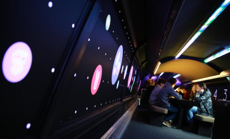 Finanzbildung im „FLiP2Go“-Bus (Foto: Sparkasse OÖ / Stiftinger)