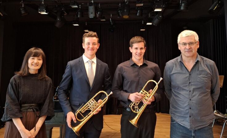 Erfolgreiche Trompetenschüler (Foto: Gerd Lachmayr/LMS St. Georgen i. A.)
