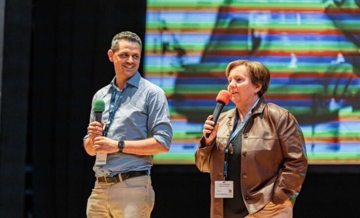 Die Organisatoren der PädiatrietagungElisabeth Osman und Philipp Greiner (Foto: OÖG/Mariam Osman)