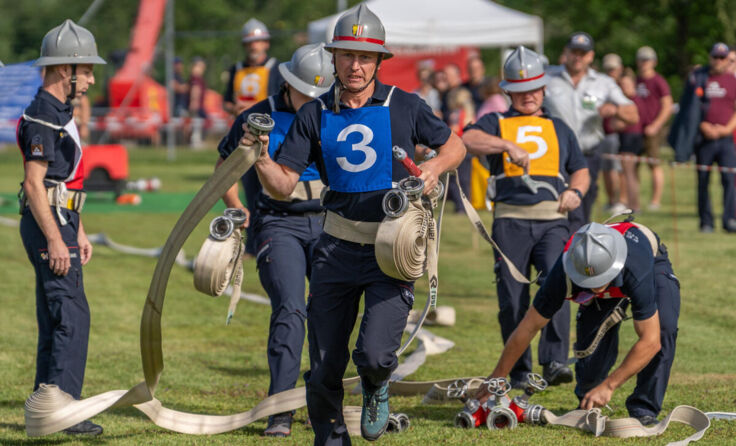 Voller Einsatz beim Feuerwehrbewerb (Foto: August Thalhammer)